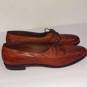 Allen Edmonds Amherst Cognac Wingtip Oxfords Sz 10 AAAA